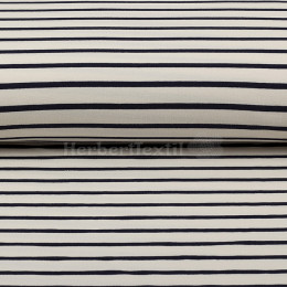 French Terry stripe navy white