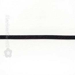Flache Kordeln /Plat Koord  8 mm Lurex  black