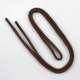 Kordel für hoodie 6mm 1.25m braun, kordel endstück metall schwarz
