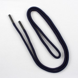 Kordel für hoodie 6mm 1.25m blau, kordel endstück metall schwarz